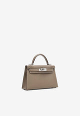 Mini Kelly 20 Sellier in Etoupe Epsom with Palladium Hardware