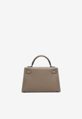 Mini Kelly 20 Sellier in Etoupe Epsom with Palladium Hardware