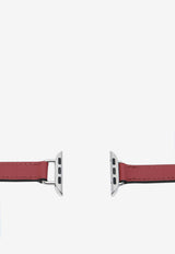 Band Apple Watch Single Tour 42mm Attelage in Rouge Gerant Swift Leather