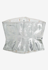 توب دنيم فويل كورساج بلا حمالات