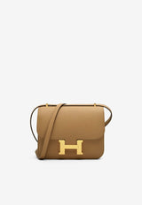 Constance III 18 Mirror Shoulder Bag in Biscuit Epsom Leather with Gold Hardware