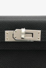 Mini Kelly II Sellier Top Handle Bag in Black Epsom with Palladium Hardware
