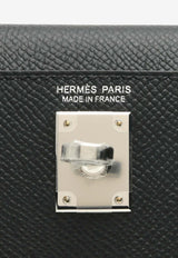 Mini Kelly II Sellier Top Handle Bag in Black Epsom with Palladium Hardware