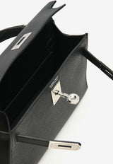 Mini Kelly II Sellier Top Handle Bag in Black Epsom with Palladium Hardware