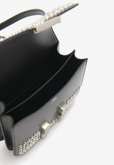 Constance 18 Mirror Cloute in Black Box Leather with Palladium Hardware