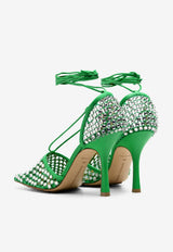 Sparkle 90 Stretch Rhinestone Mesh Sandals