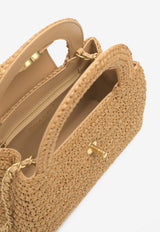 Mini Braided Raffia Top Handle Bag