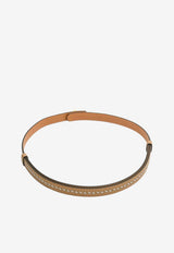 Kelly 18 Belt in Bandana Biscuit, Noir and Blanc Epsom Leather with Gold Hardware
