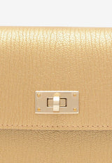 Kelly Pocket Long Wallet in Dore Chamkila Leather with Gold Hardware