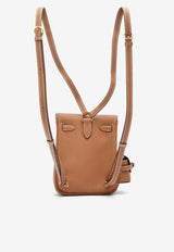 Kelly Jump Backpack in Gold Swift Leather with Gold Hardware