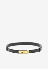 Kelly 18 Belt in Black Matte Alligator Leather with Gold Buckle
