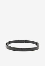 Kelly 18 Belt in Black Matte Alligator Leather with Gold Buckle