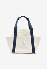 Baby Cabriole Nappy Bag in Gris Perle H Canvas and Printed Cotton