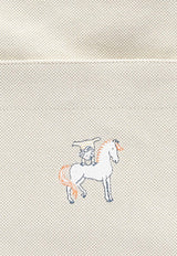 Baby Cabriole Nappy Bag in Gris Perle H Canvas and Printed Cotton