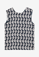 S Max Mara Timetop Reversible Printed Top Blue TIMETOPSI/P_MAXT-004