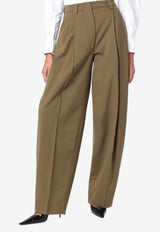 TheLatest Wide-Leg Tailored Pants Green TLW03116W0206ABTP_LATES-T0370
