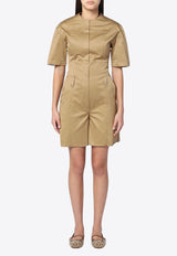 TheLatest Short-Sleeved Tailored Playsuit Camel TLW031B9T0198ABTP/Q_LATES-T0003