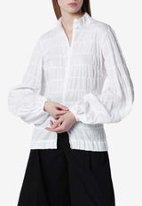 TheLatest Dalila Ruched Shirt White TLW04008T0163ABTP/S_LATES-T0001