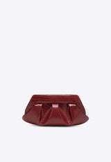 Themoirè Emera Croc-Embossed Leather Clutch Plum TMFW25EMRR120EL/R_THEMO-PR