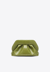 Themoirè Tia Croc-Embossed Leather Clutch Green TMFW25TR56EL/R_THEMO-KI