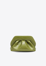 Themoirè Tia Croc-Embossed Leather Clutch Green TMFW25TR56EL/R_THEMO-KI