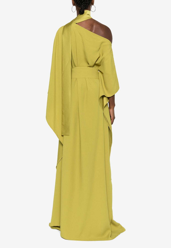 Taller Marmo Taylor One-Shoulder Maxi Dress Yellow TM_SS2408_551YELLOW