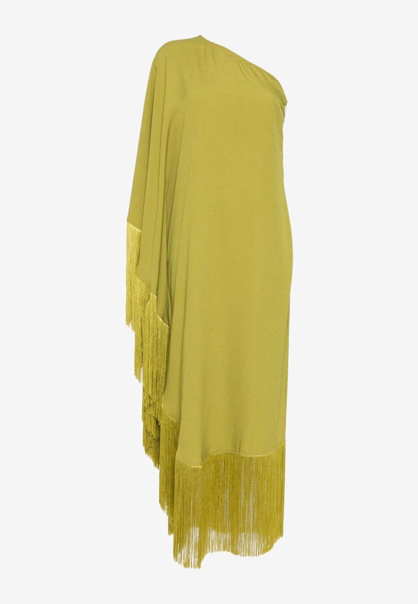 Taller Marmo Spritz One-Shoulder Fringed Maxi Dress Yellow TM_SS2425_551YELLOW