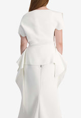 Maticevski Resolute Asymmetric Sculpted Top White TO5571/24_WHITE