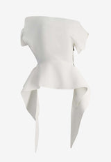 Maticevski Resolute Asymmetric Sculpted Top White TO5571/24_WHITE