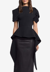 Maticevski Resolute Asymmetric Sculpted Top Black TO5571/24_BLACK