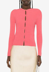 Fendi FF Knitted Cardigan Pink FZC963ANJBF1K9Y_80313