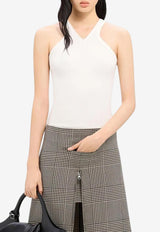 Courrèges V-neck Logo Tank Top White 324JDE079JS0121_0001