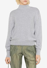 Fendi Logo Wool Sweater with Strap Gray FZX934ANJJF0TAZ_80219