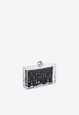 Aquazzura Tequila Crystal-Embellished Clutch TQLCLUC0-RUB-TZL