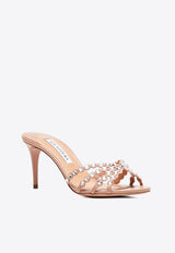 Aquazzura Tequila 75 Leather Mules TQLMIDM0-NAP-PWP