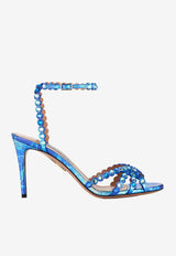 Aquazzura Tequila 85 Crystal-Embellished Sandals TQLMIDS0-MTOBLU BLUE