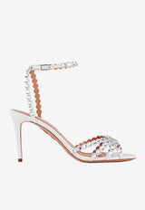 Aquazzura Tequila 85 Suede Sandals TQLMIDS0-NAPFFF WHITE
