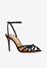 Aquazzura Tequila 85 Suede Sandals TQLMIDS0-SUE-BJT