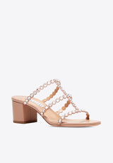 Aquazzura Tequila 50 Leather Sandals TQLMIDS1-NAP-PWP