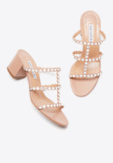Aquazzura Tequila 50 Leather Sandals TQLMIDS1-NAP-PWP
