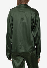 Long-Sleeved Silk Blouse