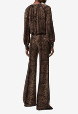 Tom Ford Leopard Print Gathered Jumpsuit TU0287-FAP234 ZLEOB Multicolor