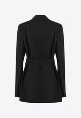 Sportmax Tubinga Double-Breasted Wool Coat Black TUBINGAWO/R_SPORM-003