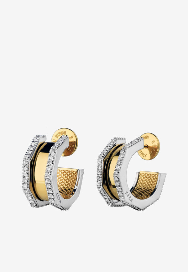 EÉRA Tubo 18-karat Yellow Gold Earrings with Diamonds Gold TUERPL01U1