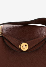 Mini Lindy 20 in Terre Taurillon Clemence in Gold Hardware