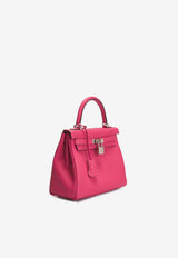 Kelly 25 in Rose Mexico Togo Leather with Palladium Hardware