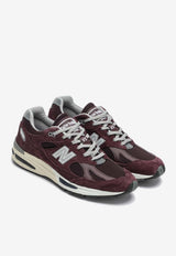New Balance 991V2 Catawba Low-Top Sneakers Burgundy U991AU2SUE/R_NEWB-PU