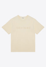 Wales Bonner Embroidered Logo Crewneck T-shirt Yellow UA24JE29JE07/P_WALEB-199