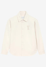 AMI PARIS Ami De Coeur Overshirt Cream UJK897.DE0126_CREAM
