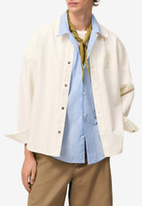 AMI PARIS Ami De Coeur Overshirt Cream UJK897.DE0126_CREAM